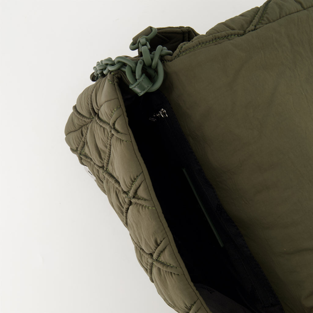 Borse a mano e a spalla Borsa in Nylon Matelassé Charm-D Diesel Cachi Femme