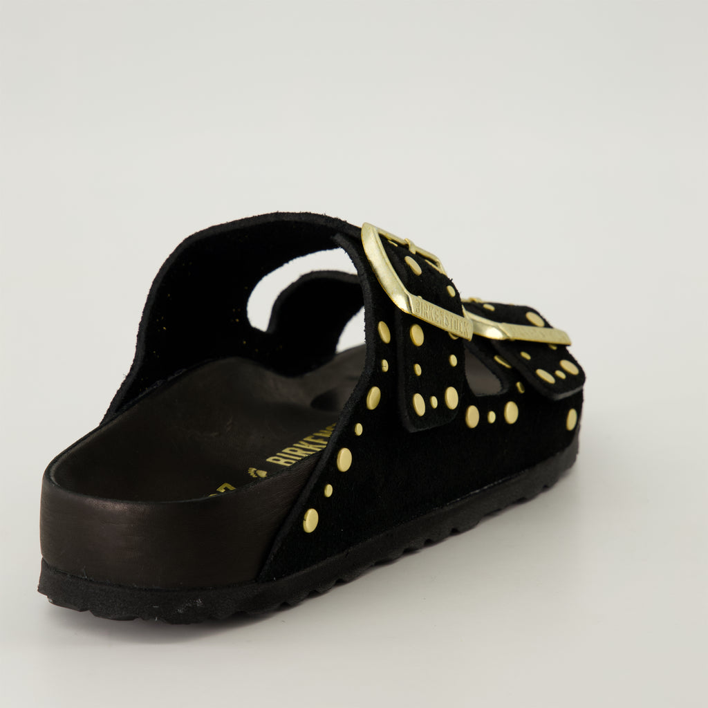 Open shoes Sandales Arizona Rivet Birkenstock Black Femme