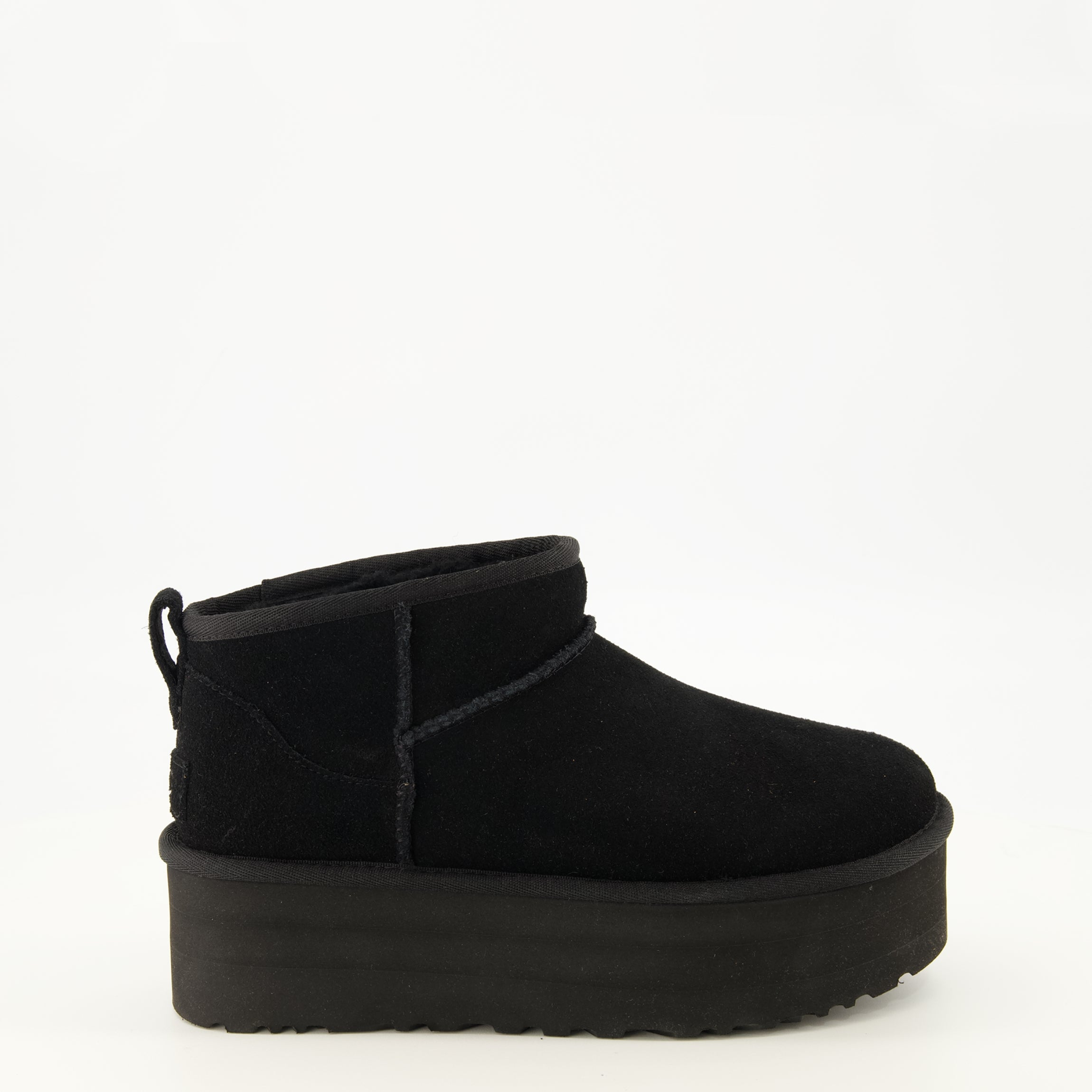 Bottines 클래식 울트라 미니 플랫폼 앵클 부츠 블랙 Ugg Noir Femme