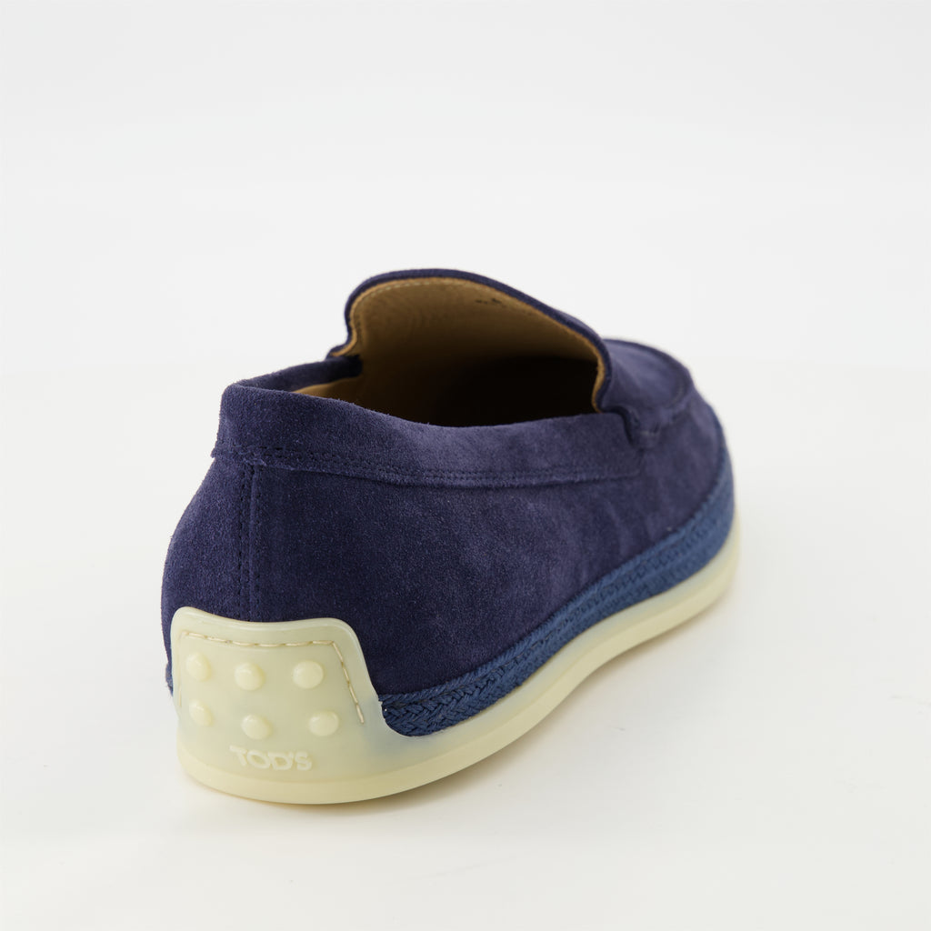Loafers Suede Leather Loafers Tod's Blue Homme