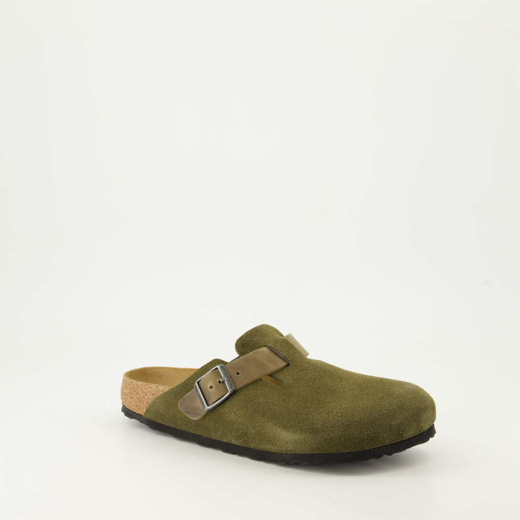 Chaussures ouvertes Mules Boston Birkenstock Vert Homme