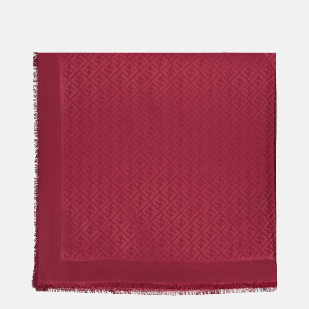 Écharpes, foulards et gants FF 실크와 울 숄 - 레드 Fendi Rouge Femme