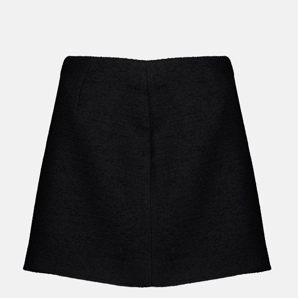 Jupes Schwarzer Woll-Minirock Fendi Noir Femme