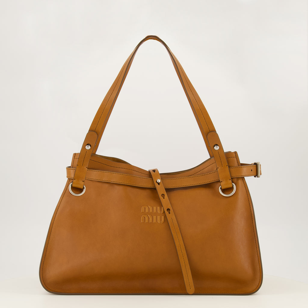 Sacs à main et épaule Bolsa de Couro Castanho Miu Miu Marron Femme