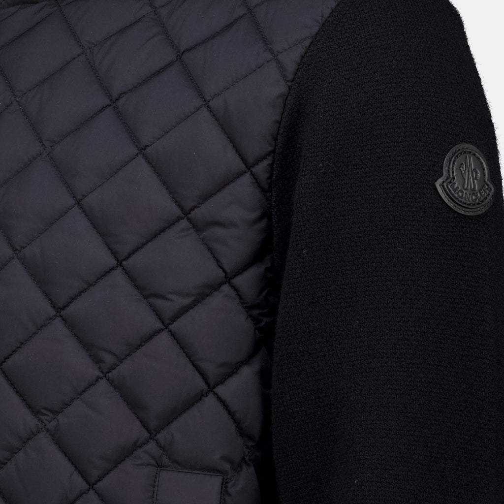 Vestes 블랙 울 및 캐시미어 가디건 Moncler Noir Homme