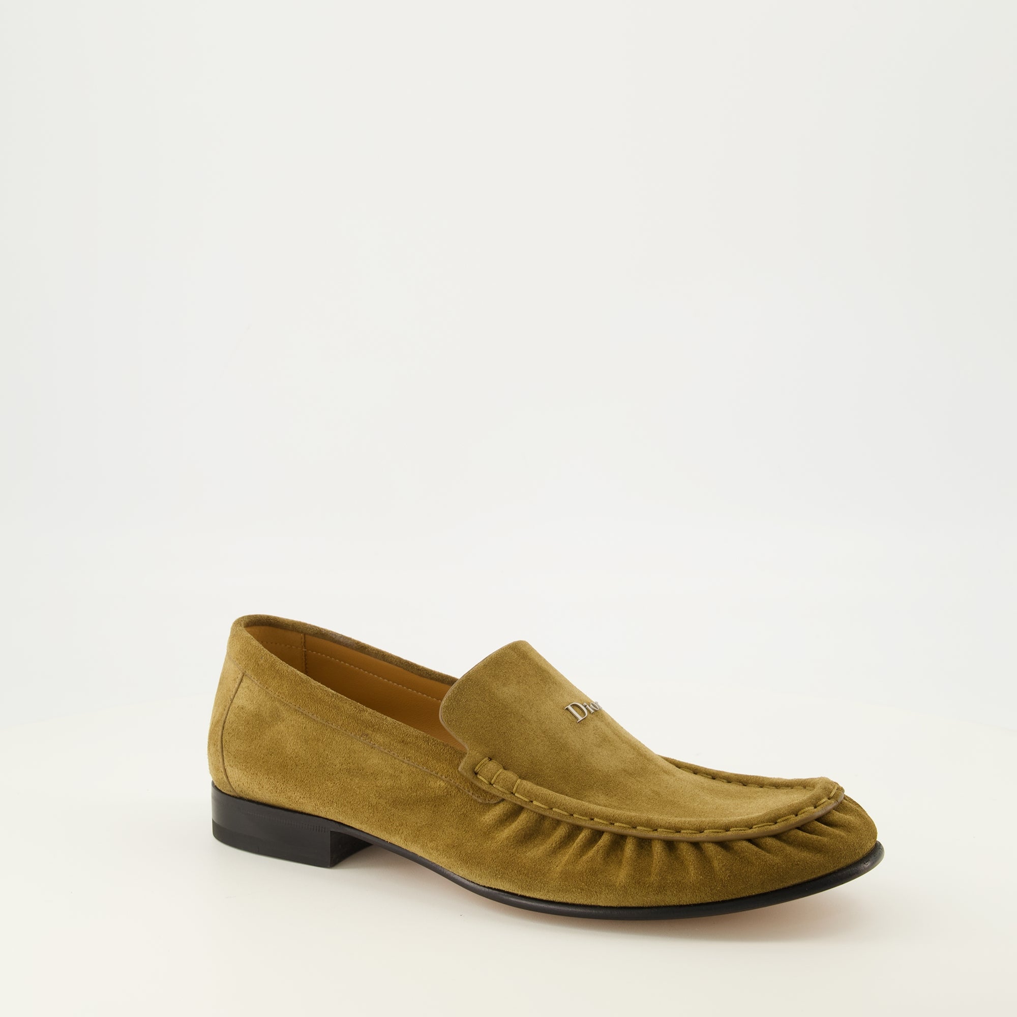 Mocassins Maurice Loafers in Light Brown Suede Dior Marron Homme