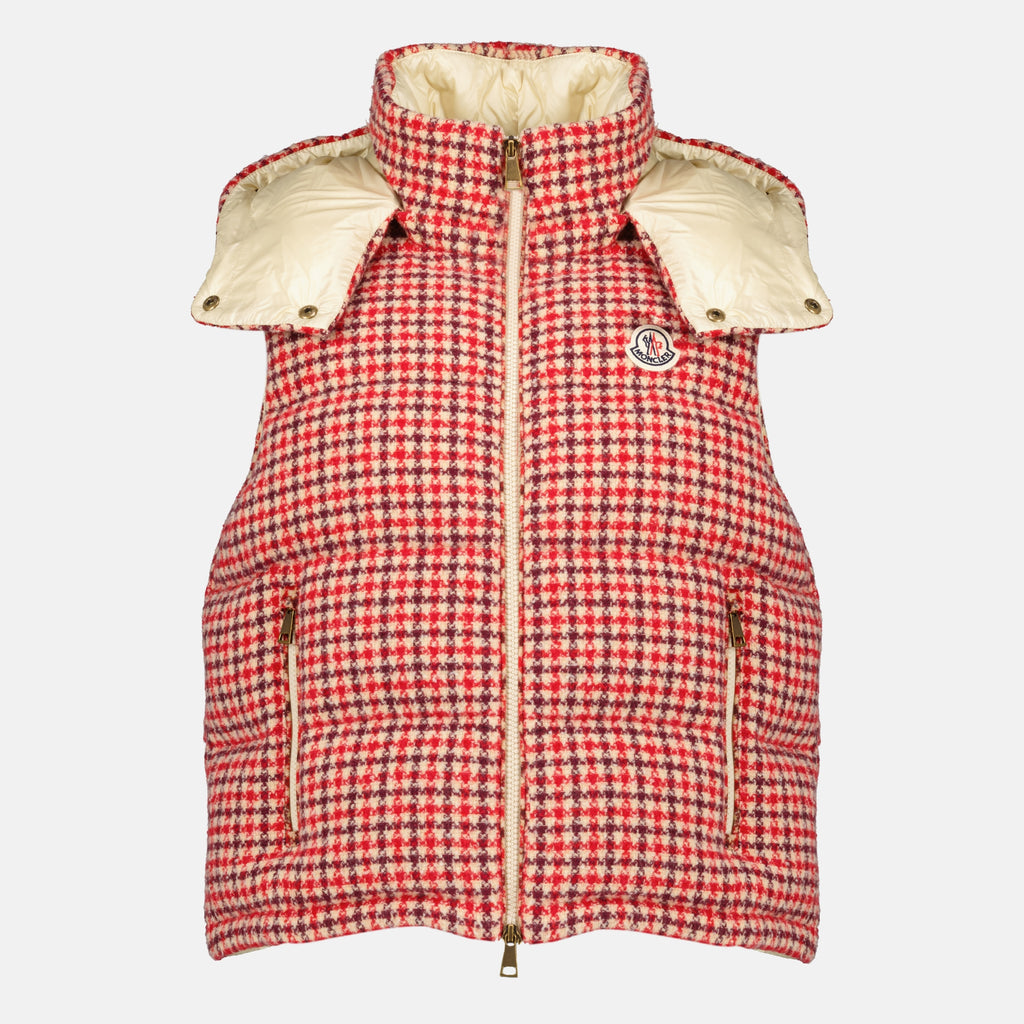 Vestes 니베롤레스 하운드투스 슬리브리스 다운 재킷 Moncler Rouge Femme