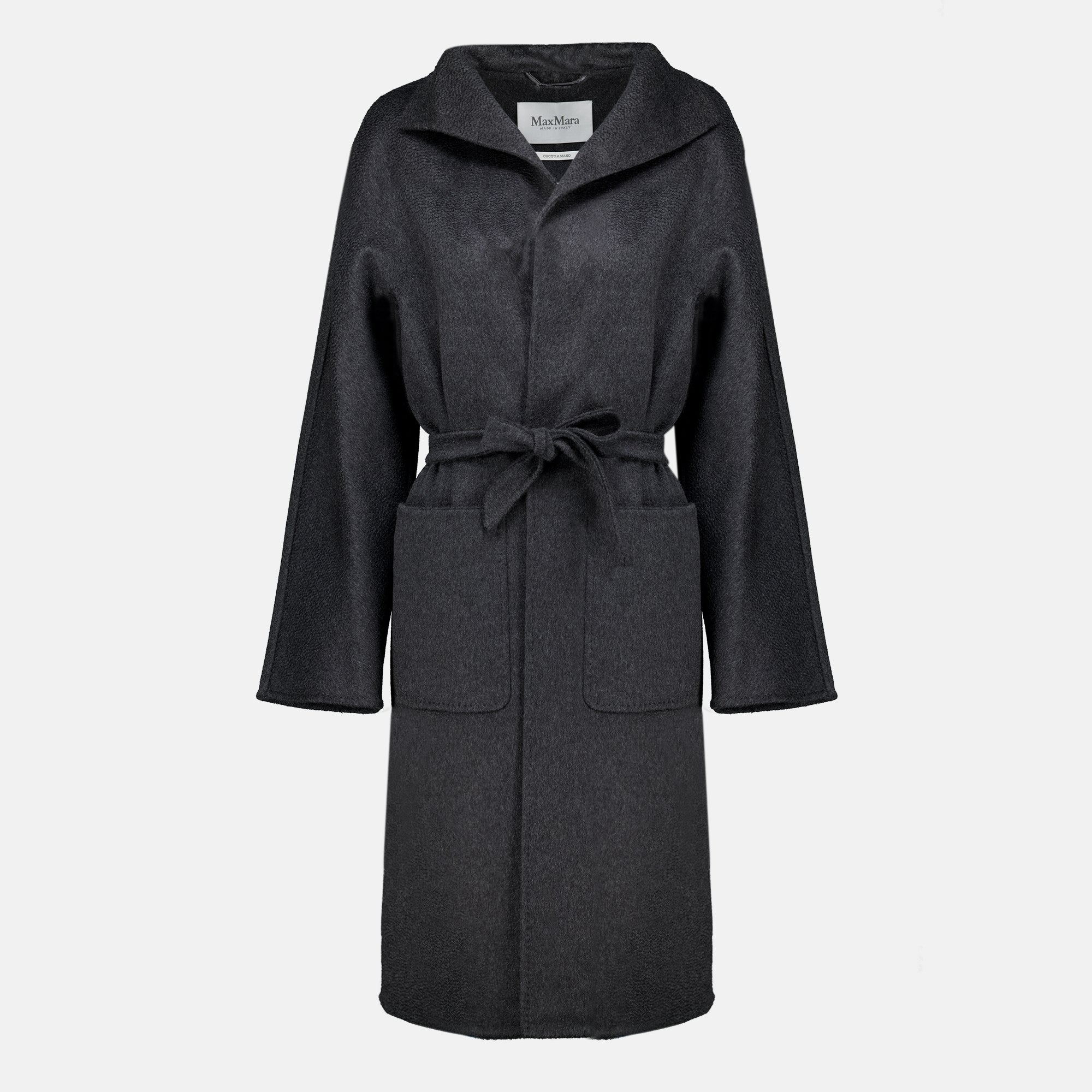 Manteaux Abrigo de Cachemira Gris Max Mara Gris Femme