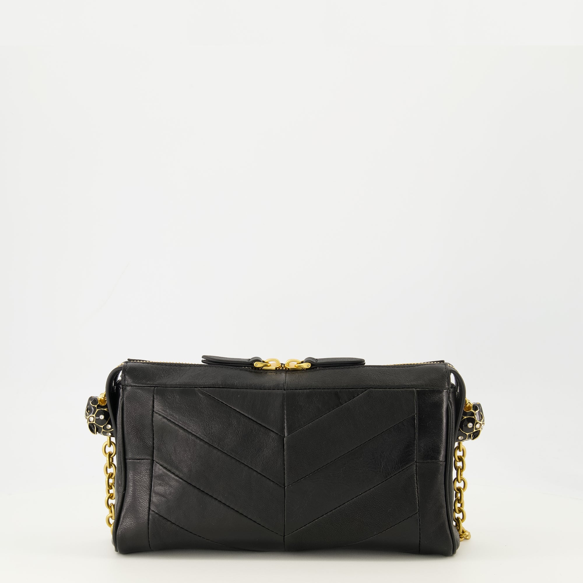Image de l'article Mini sac Panthea en cuir noir de la marque Valentino Garavani pour Femme - Saison Printemps-Été 2026 - Vue de Dos