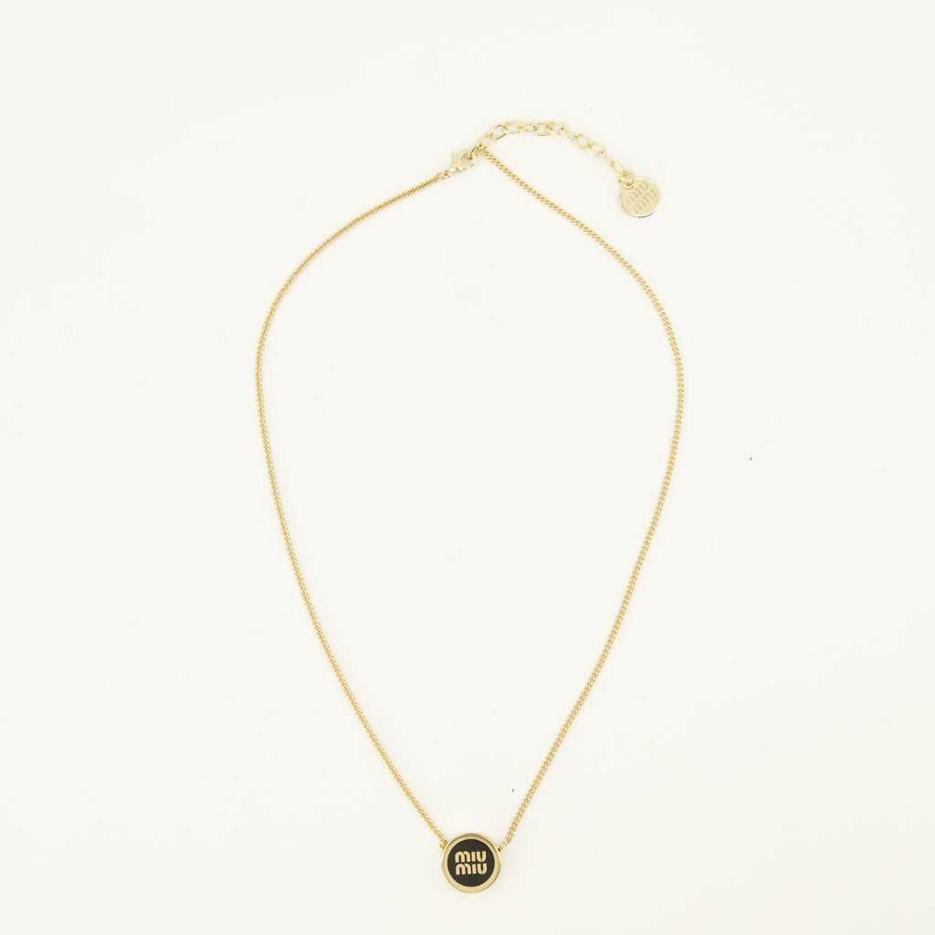 Bijoux Colar em Metal Dourado Miu Miu Doré Femme