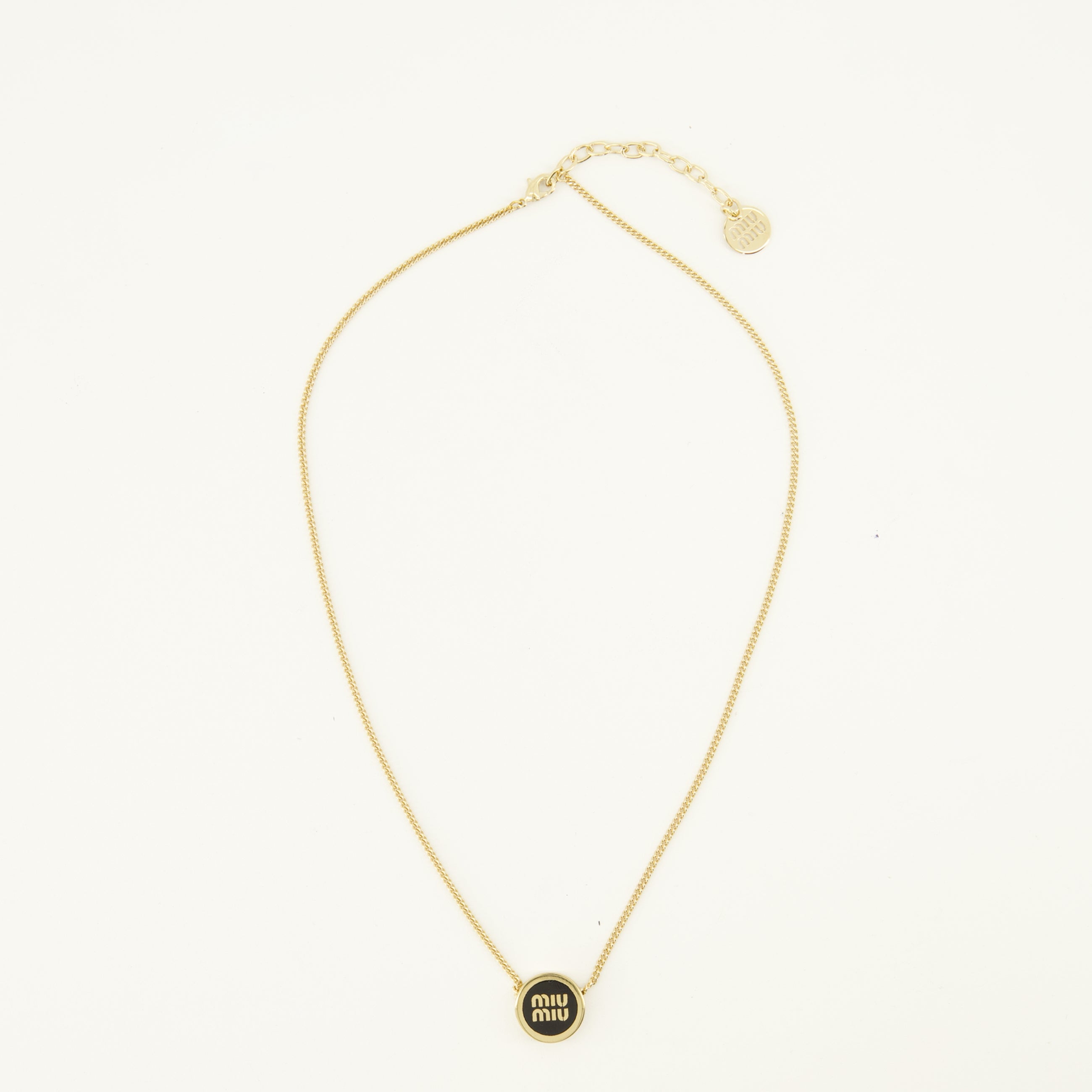 Bijoux Colar em Metal Dourado Miu Miu Doré Femme