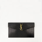 Pochettes Uptown Clutch Saint Laurent Noir Femme