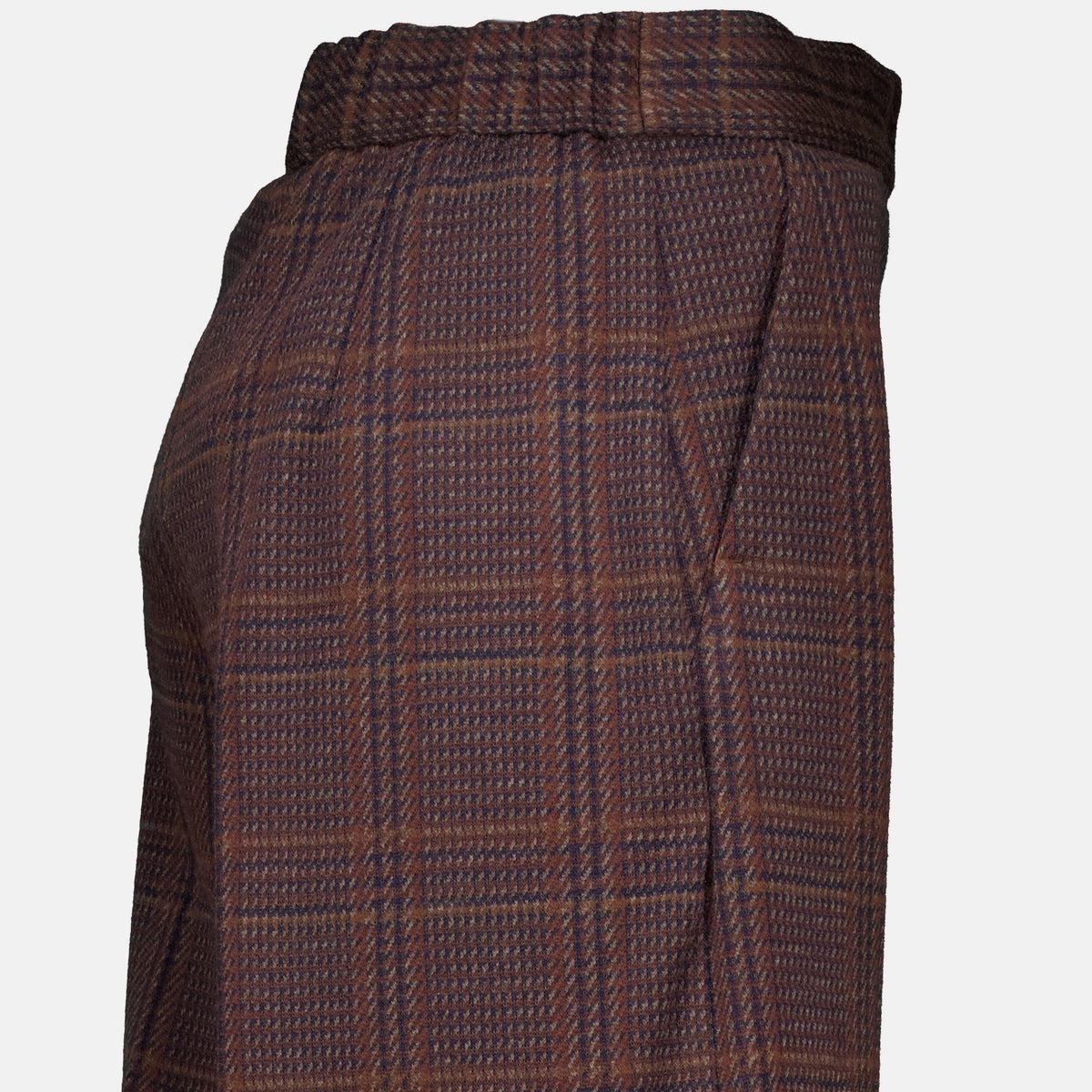 Pantalons Pantalon large à carreaux Max Mara Marron Femme