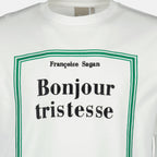 Imagem do artigo T-shirt branca com bordado de Book Cover em algodão da marca Dior para Homem - Temporada Primavera-Verão 2026 - Vista Detalhada 2