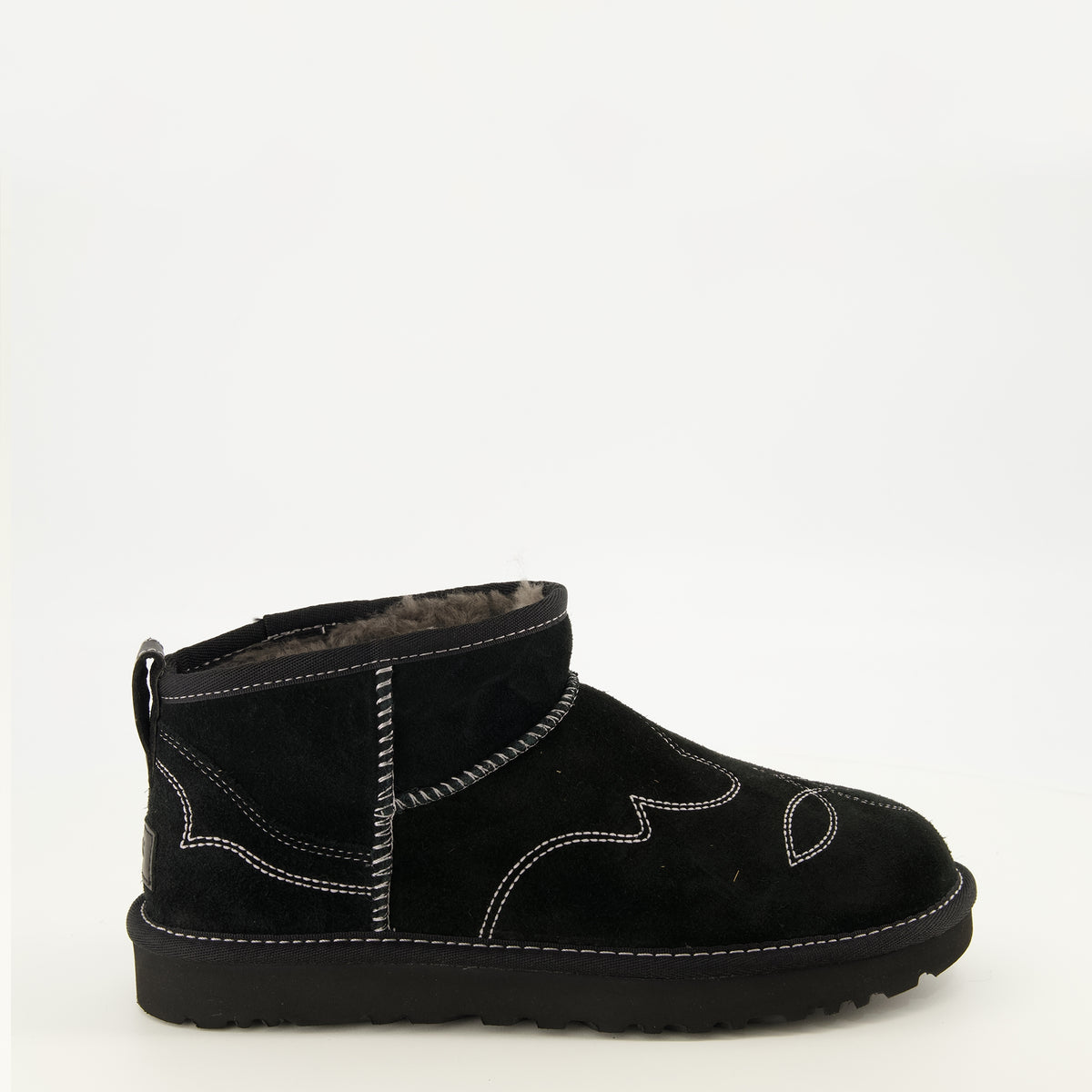 Bottines Bottes Classic Ultra mini Western noir Ugg Noir Femme