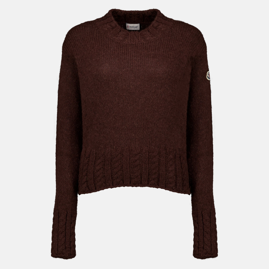 Maille Pull marron en alpaga Moncler Marron Femme