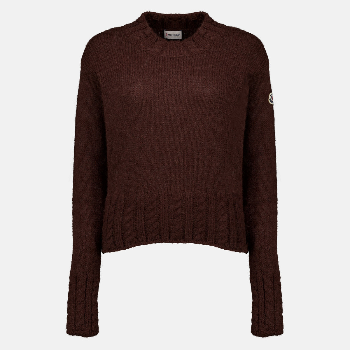 Maille Pull marron en alpaga Moncler Marron Femme
