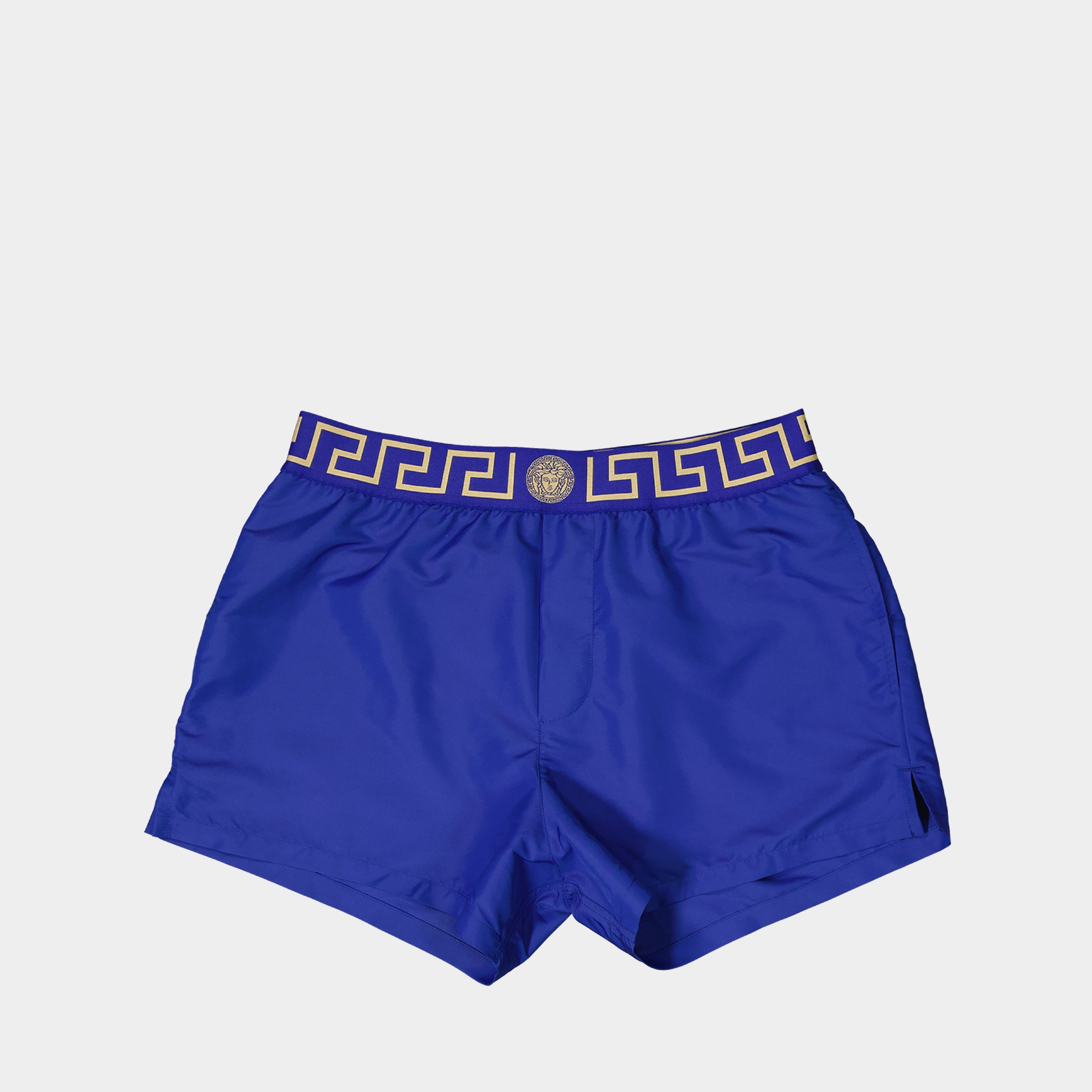 Beachwear Medusa Greca Swim Shorts Versace Blue Homme