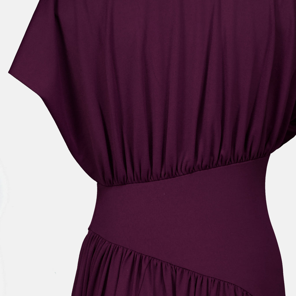 Robes Vestido Largo Asimétrico Rabanne Violet Femme