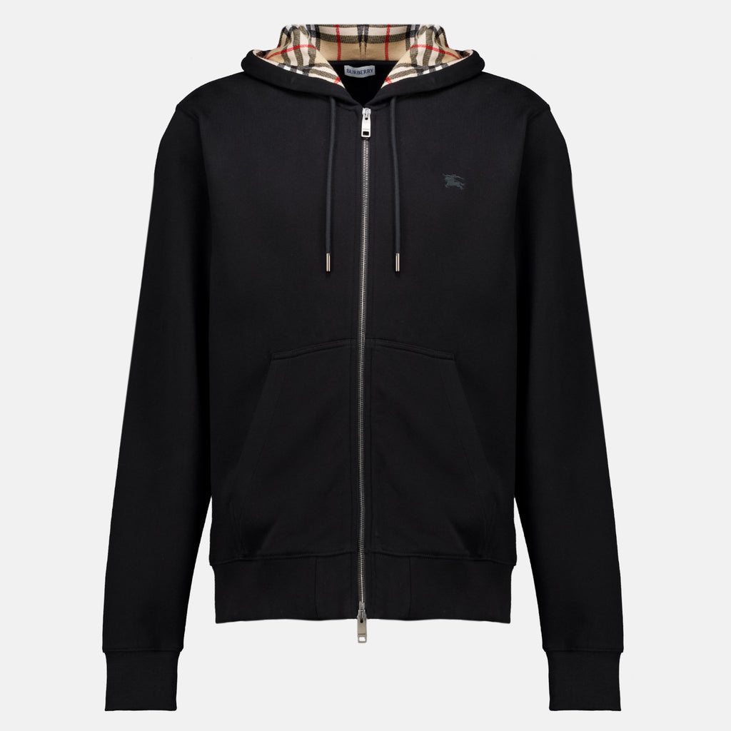Sweatshirts 스콧 블랙 집업 스웨트셔츠 Burberry Noir Homme