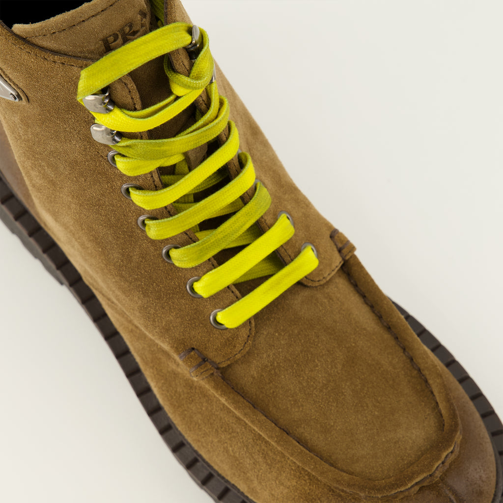 Bottes et bottines Botas de Tobillo de Ante Marrón Prada Marron Homme
