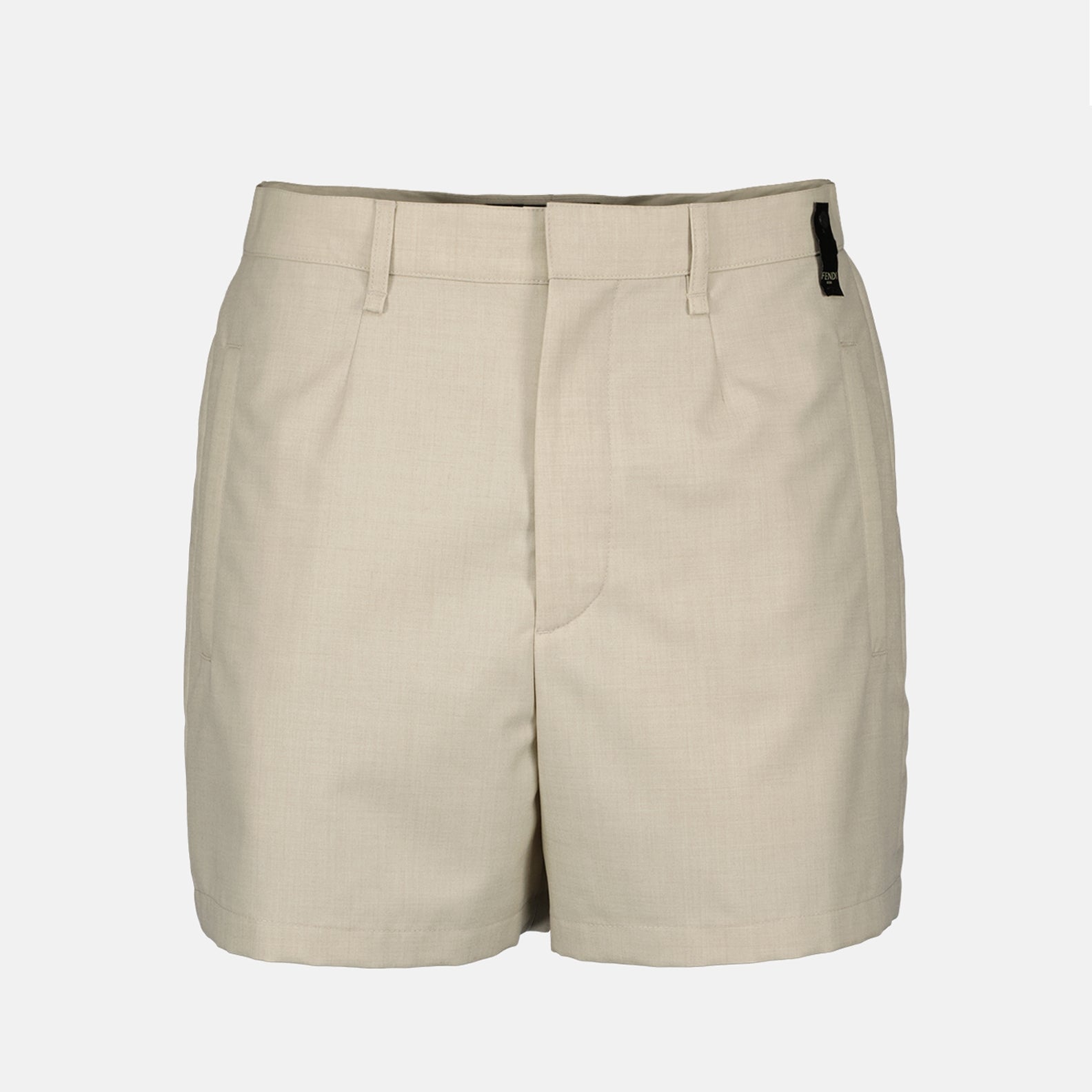 Shorts Wool Shorts Fendi Beige Homme
