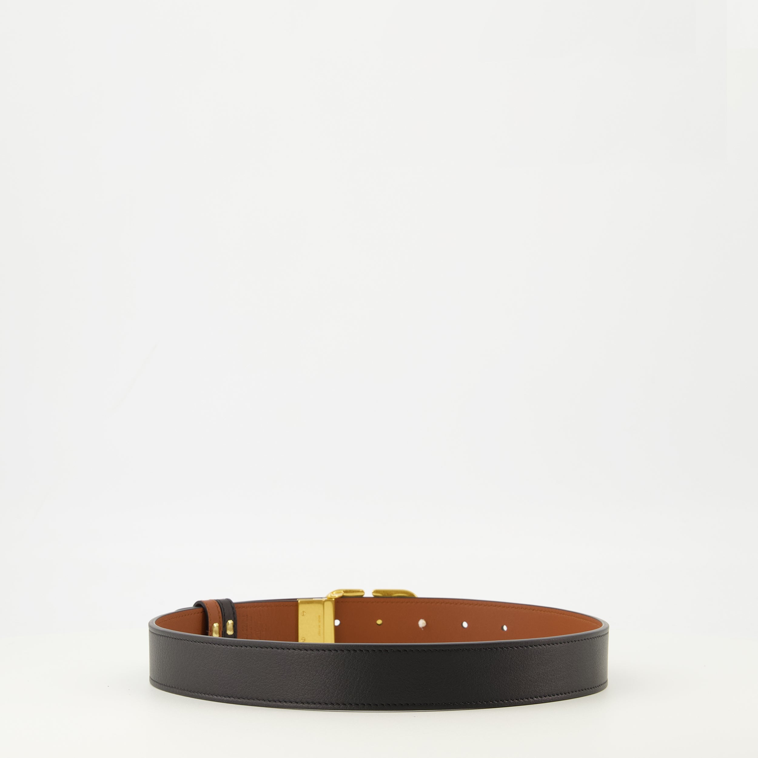 Image de l'article Ceinture Vlogo réversible marron et noir 30 mm de la marque Valentino Garavani pour Femme - Saison Printemps-Été 2026 - Vue détaillée_3