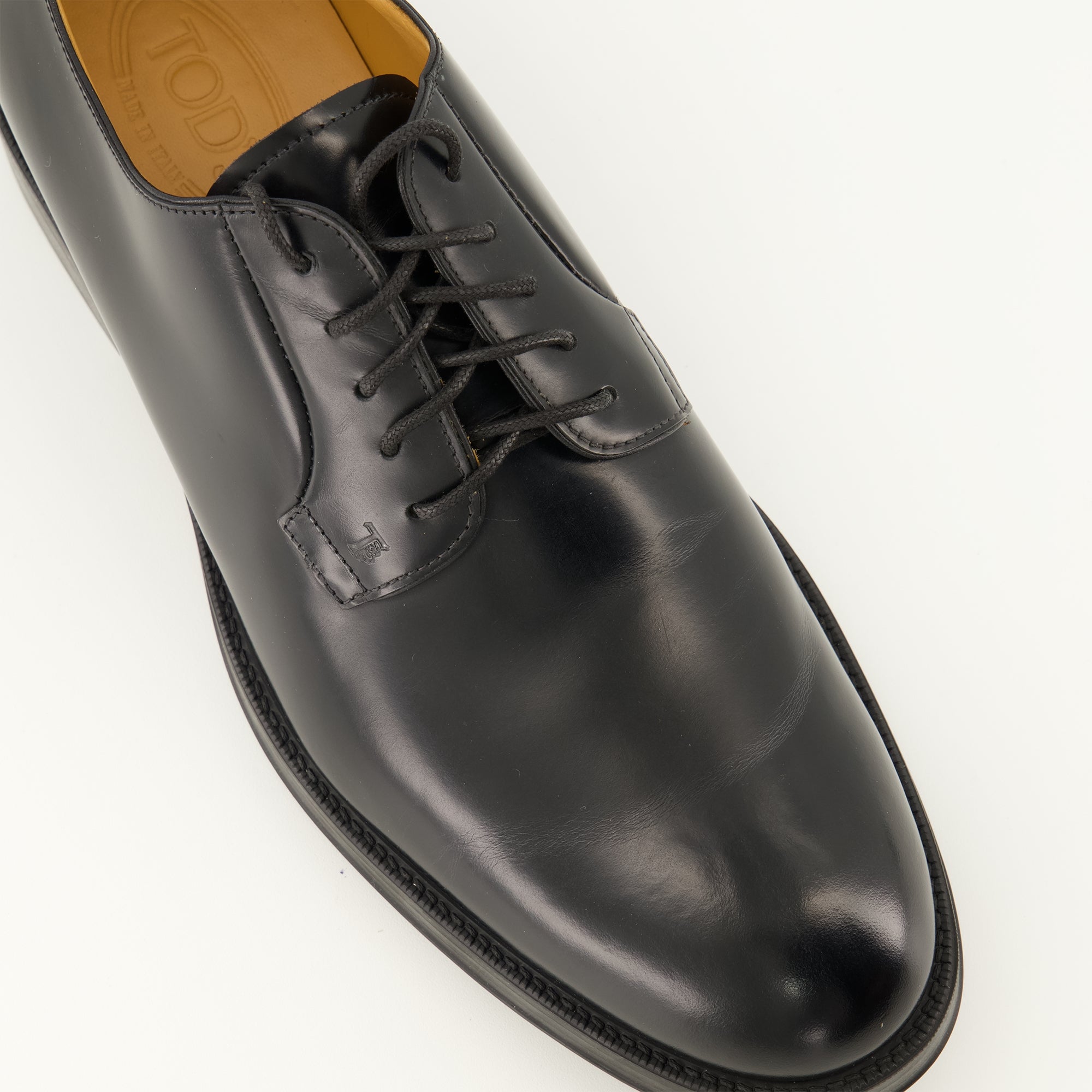 Chaussures de ville Derby en cuir noir Tod's Noir Homme