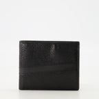 Petite maroquinerie Portefeuille en cuir texturé Dior Noir Homme