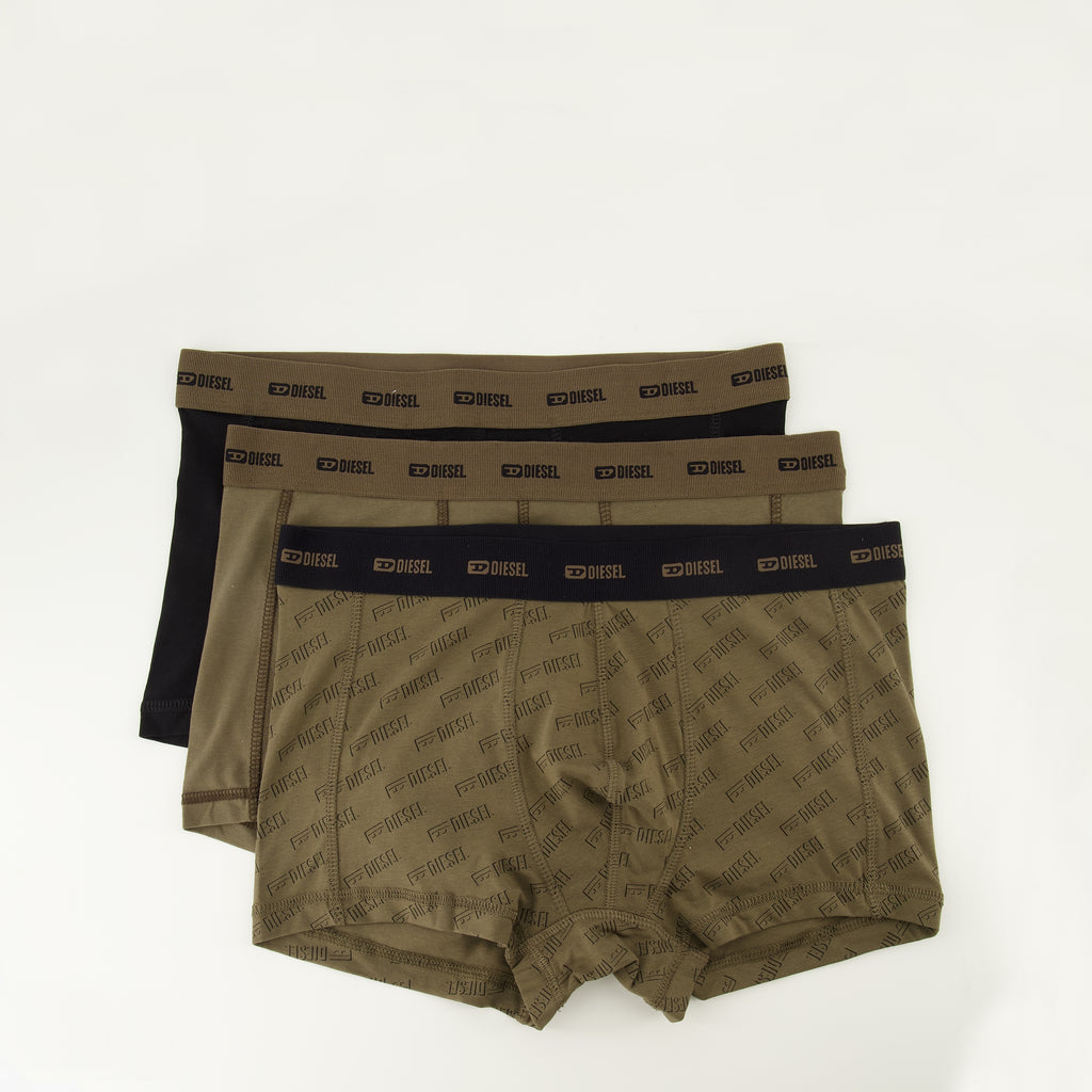 Sous-vêtements et homewear Conjunto de Boxers Caqui Diesel Kaki Homme