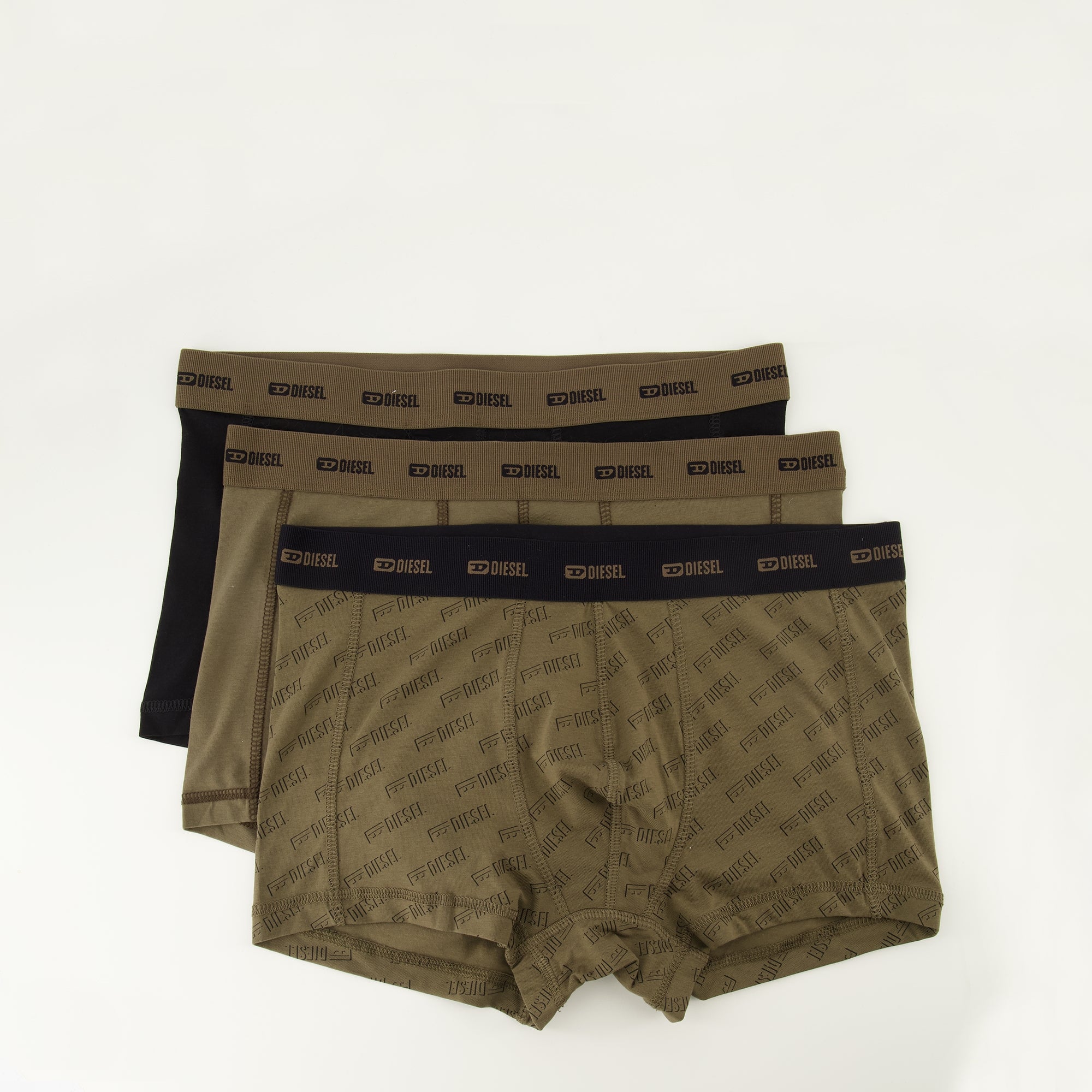 Sous-vêtements et homewear Set di Boxer Khaki Diesel Kaki Homme