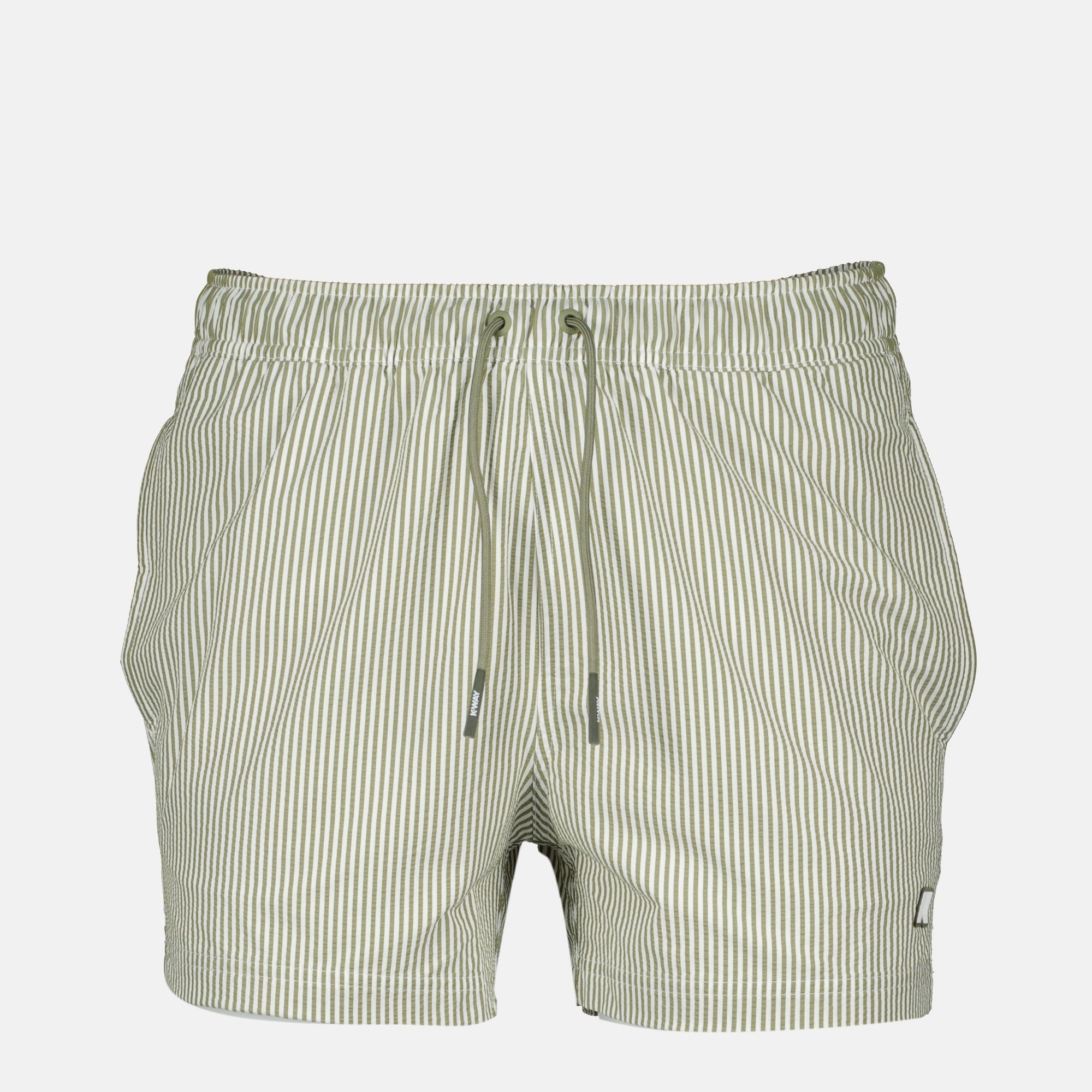 Image de l'article Maillot de bain Hazel Mid rayé de la marque K-Way pour Homme - Saison Printemps-Été 2025 - Vue de Face