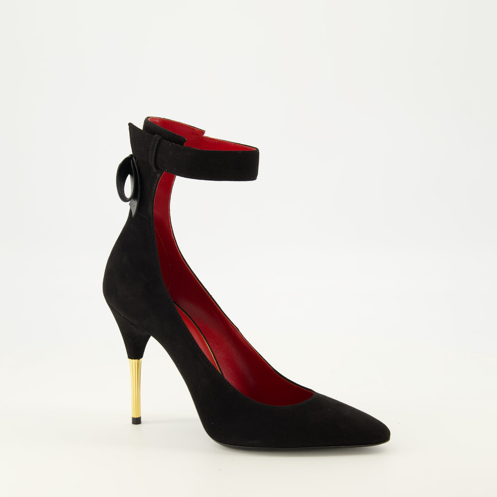 Escarpins Décolleté in Pelle Nera Valentino Garavani Noir Femme