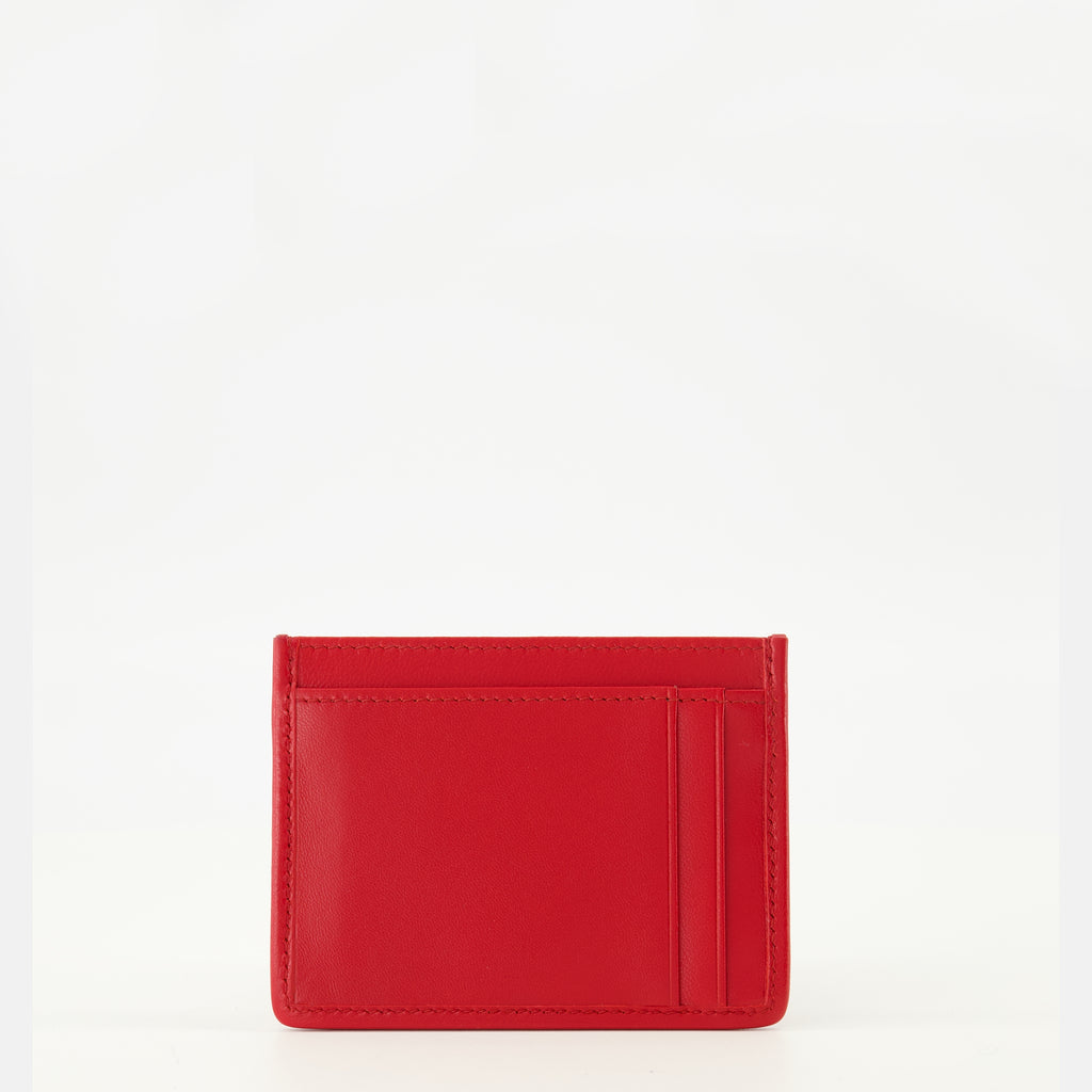 Image de l'article Porte-cartes en cuir matelassé rouge de la marque Miu Miu pour Femme - Saison Printemps-Été 2026 - Vue de Dos