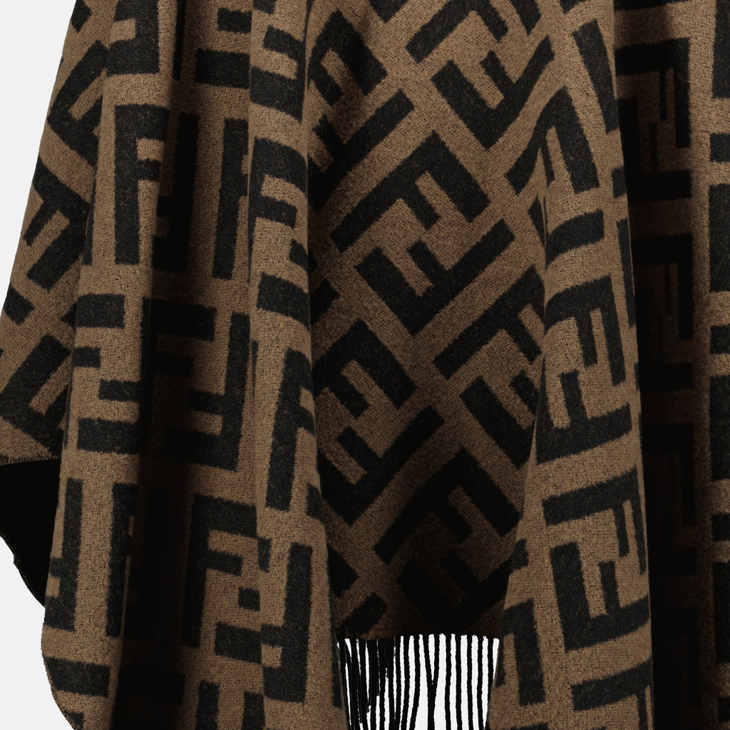 Vestes Poncho FF Fendi Marron Femme