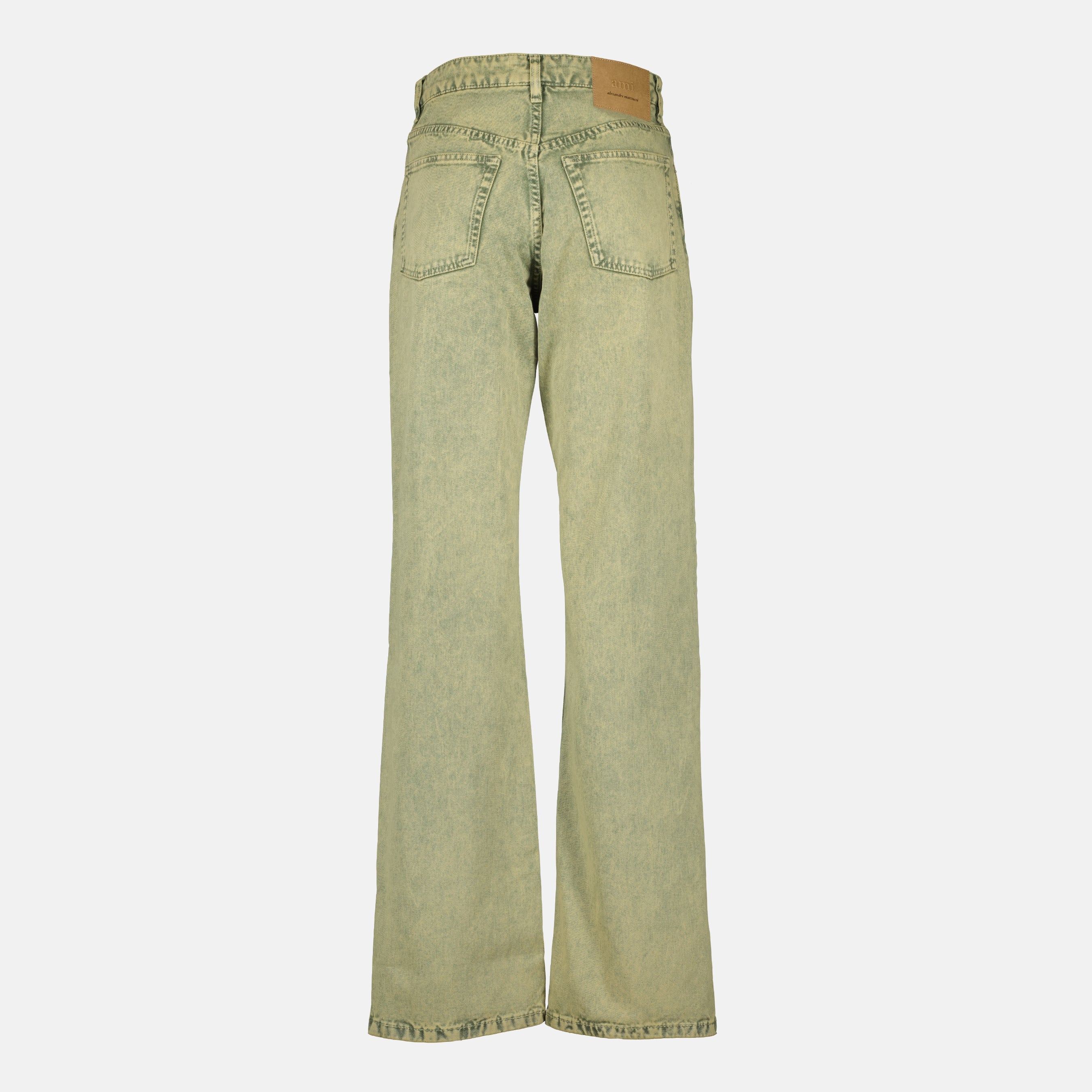 Pantalones Jeans de Pierna Ancha Ami PARIS Caqui Femme