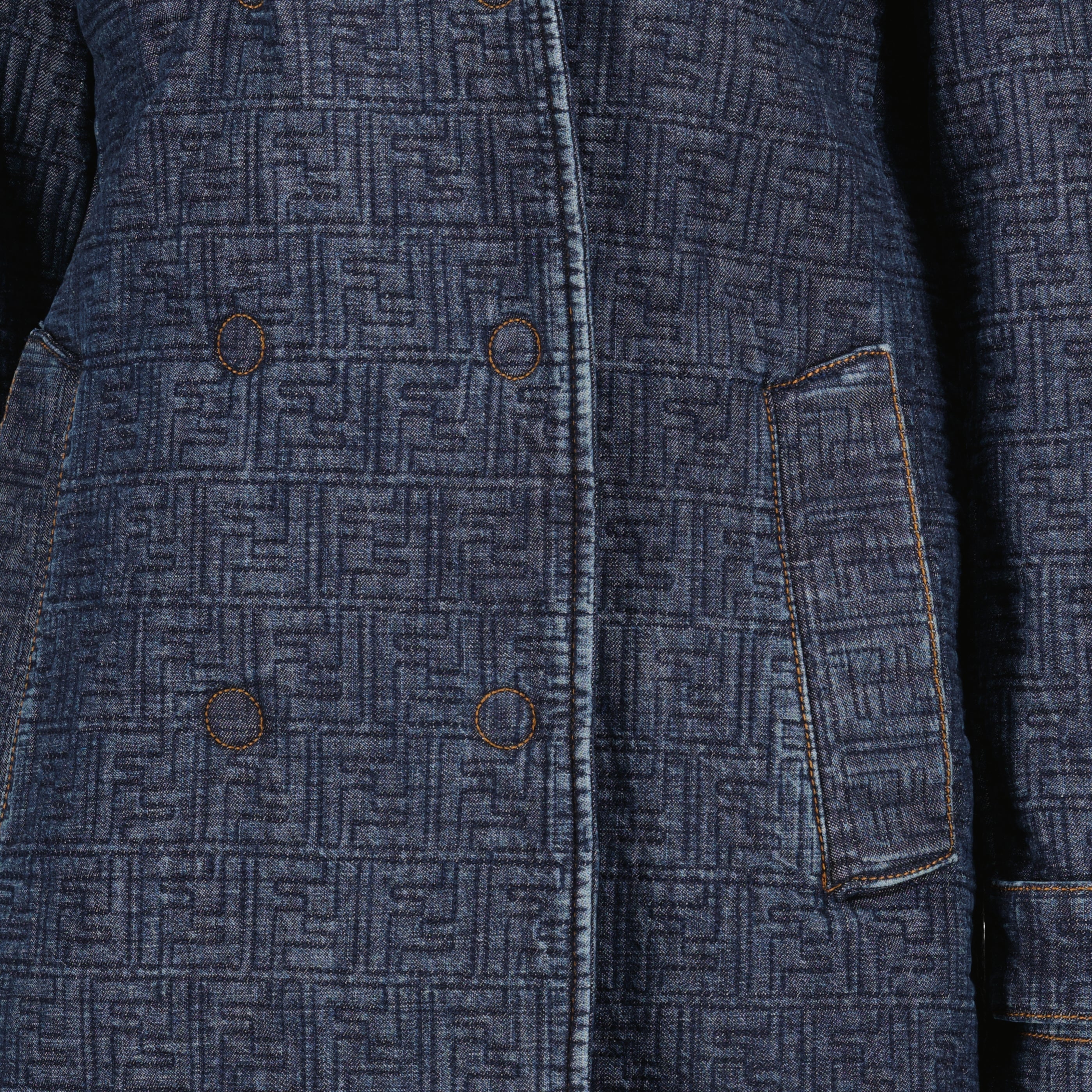 Manteaux Veste en denim FF bleu marine Fendi Bleu foncé Femme