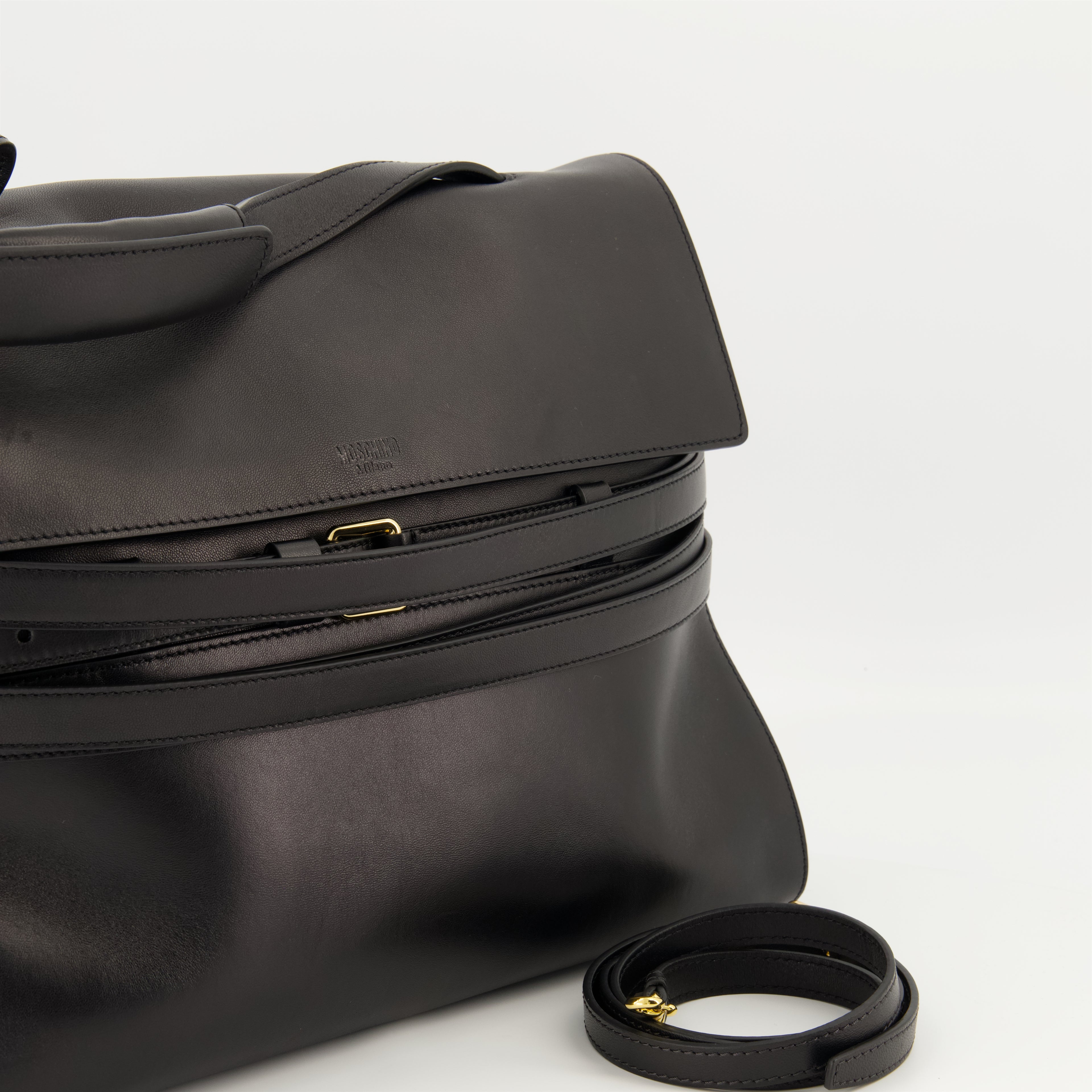 Sacs à main et épaule Sac Tie Me medium Moschino Noir Femme