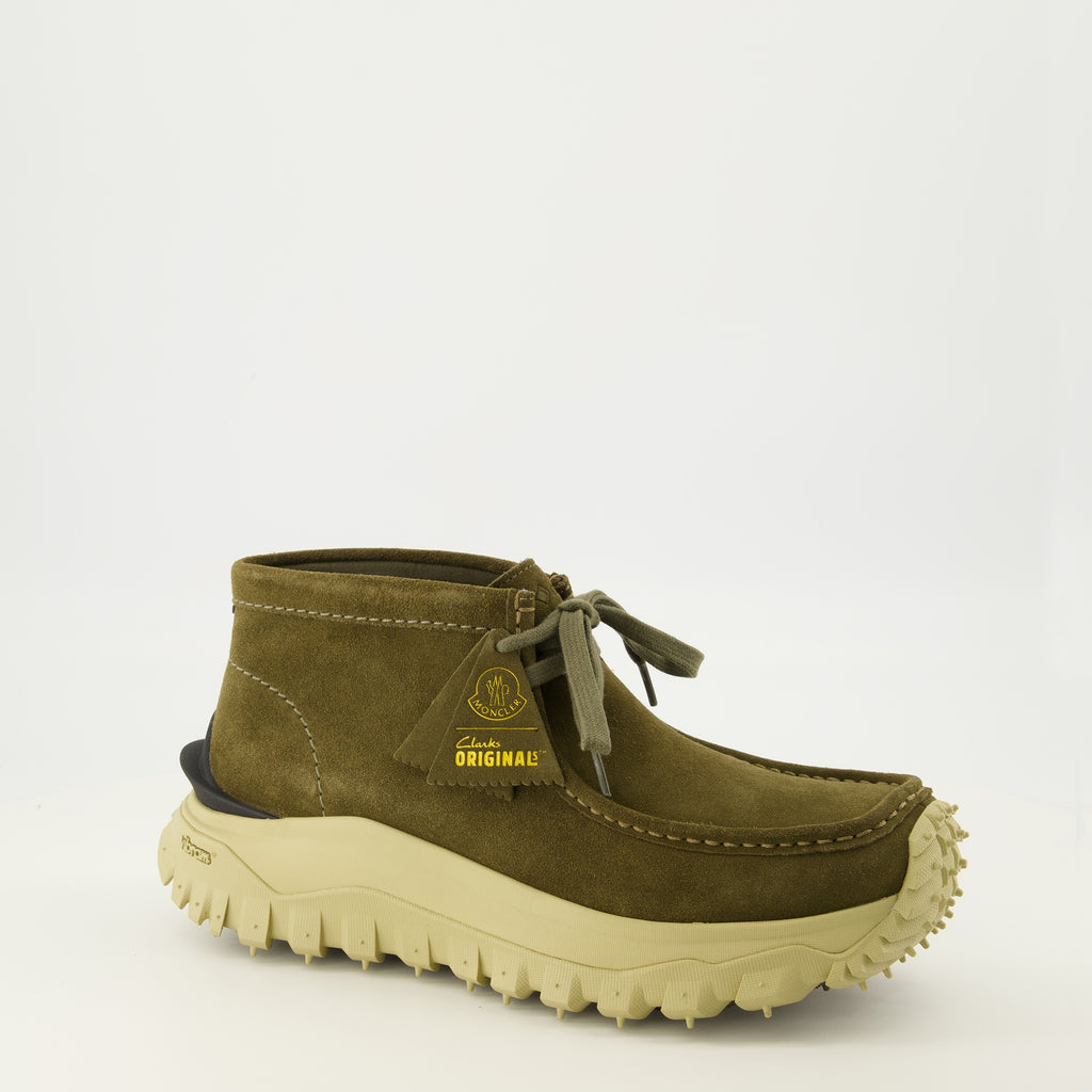Bottes et bottines Wildleder Boots Trailgrip Wallabee GTX Moncler + Clarks Originals Moncler Kaki Homme