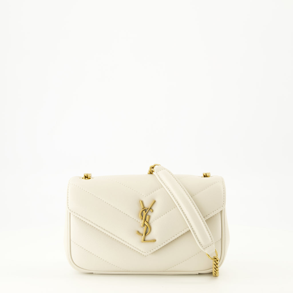 Image de l'article Sac Loulou mini blanc de la marque Saint Laurent pour Femme - Saison Printemps-Été 2026 - Vue de Face