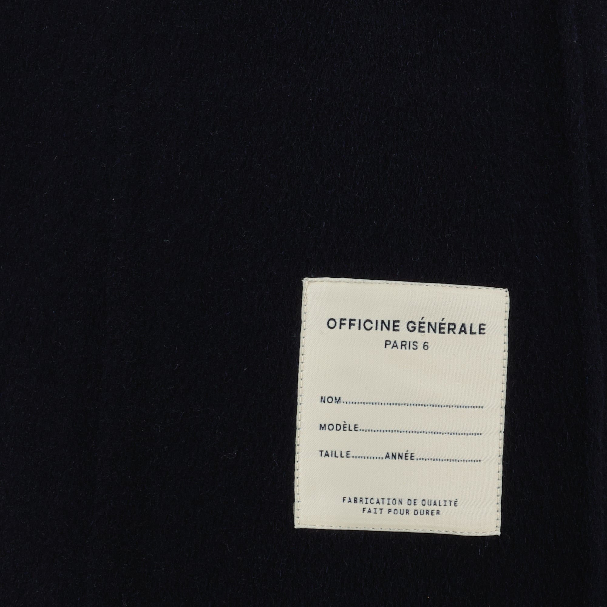 Image de l'article Veste en laine bleu Cyril de la marque Officine Générale pour Homme - Saison Automne-Hiver 2025 - Vue détaillée_2