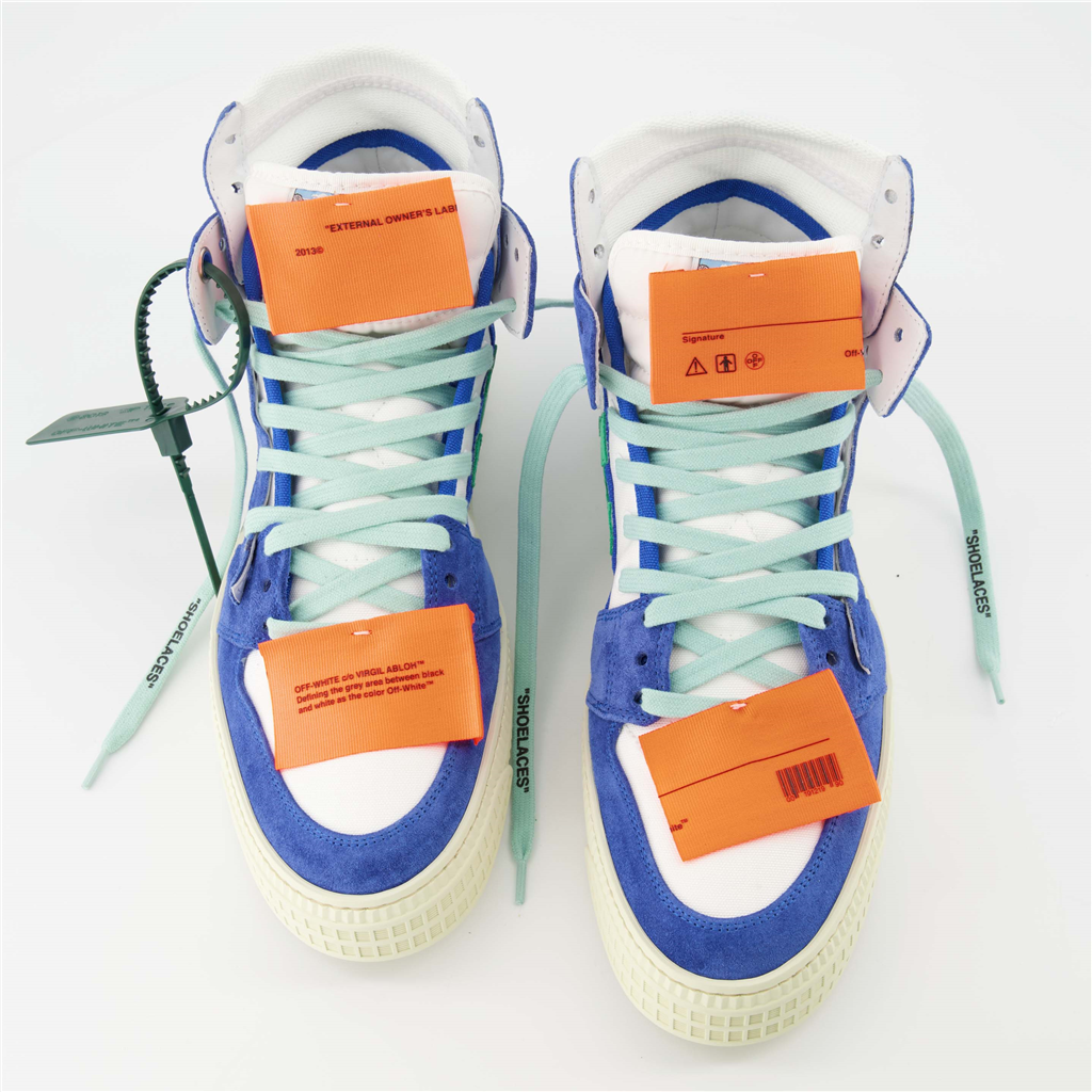 Sneaker OMIA065F22LEA002 0145 white blue Off-White Blau Homme