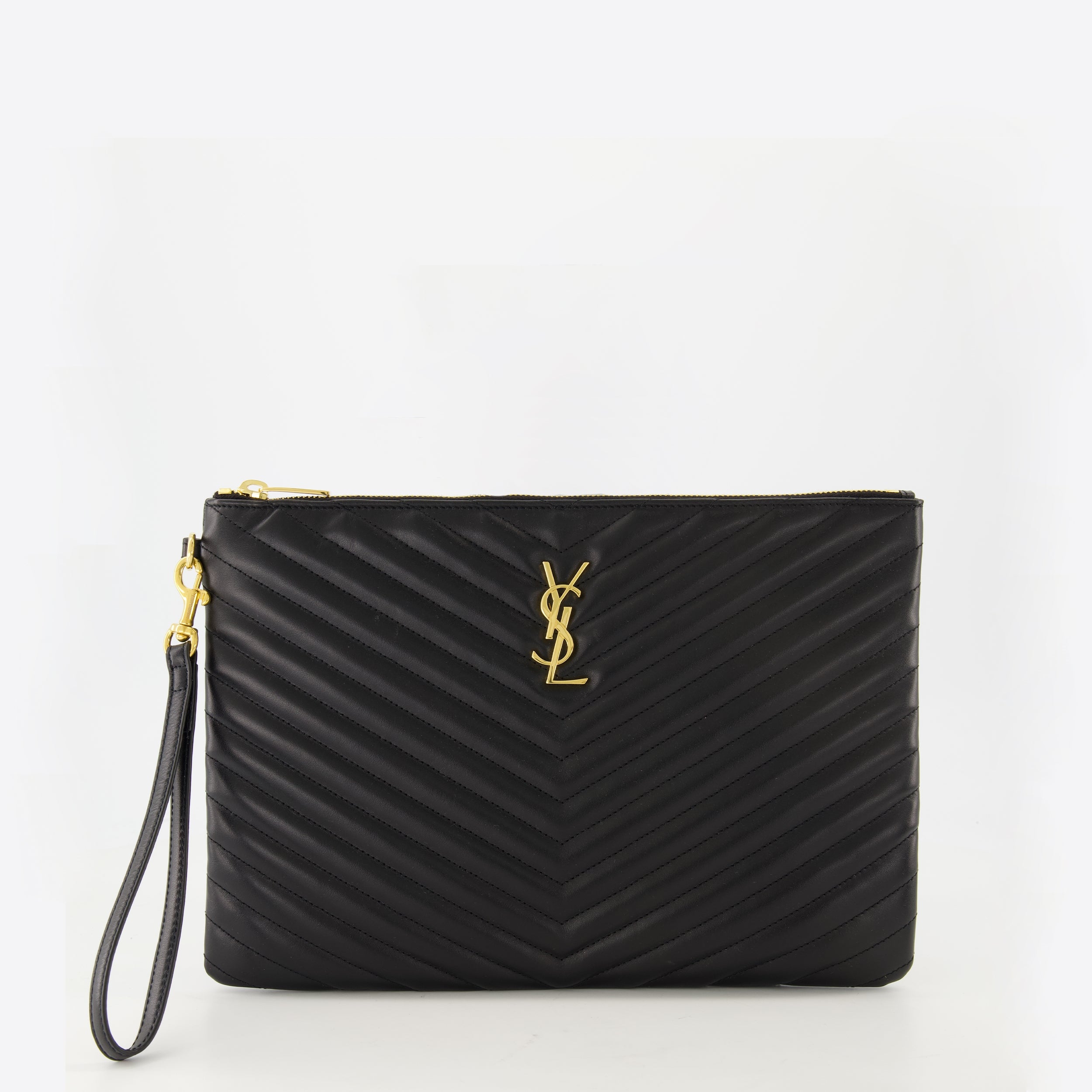 Image de l'article Pochette Cassandre noir de la marque Saint Laurent pour Femme - Saison Printemps-Été 2026 - Vue de Face
