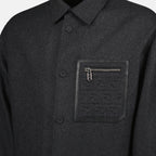 Camisas Chaqueta Camisa de Lana Fendi Gris Homme