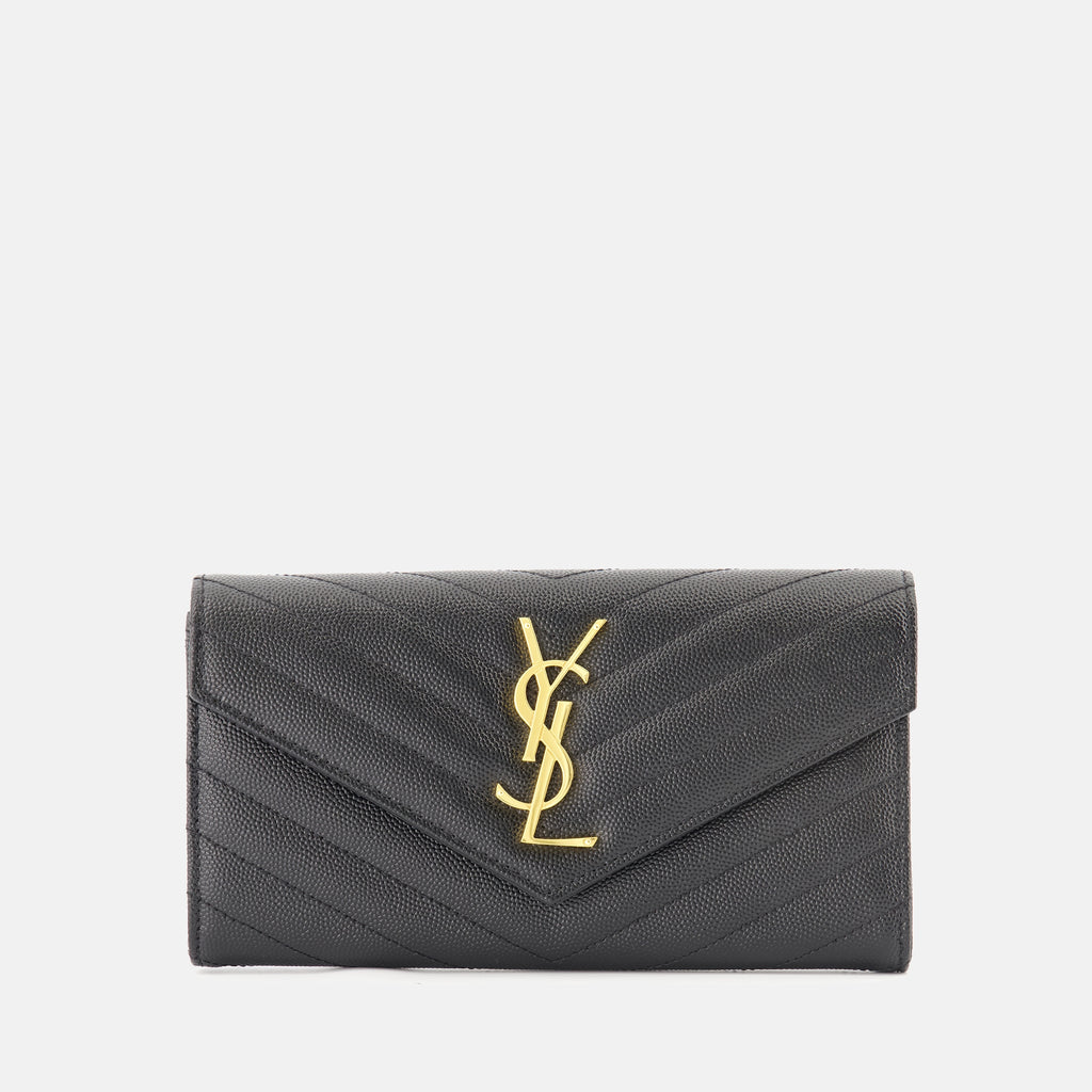 Small leather goods Cassandre Wallet Saint Laurent Black Femme