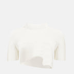 Imagen de la parte superior Maparadita blanca de la marca Christopher Esber para Mujer - Temporada Primavera-Verano 2026 - Vista Frontal