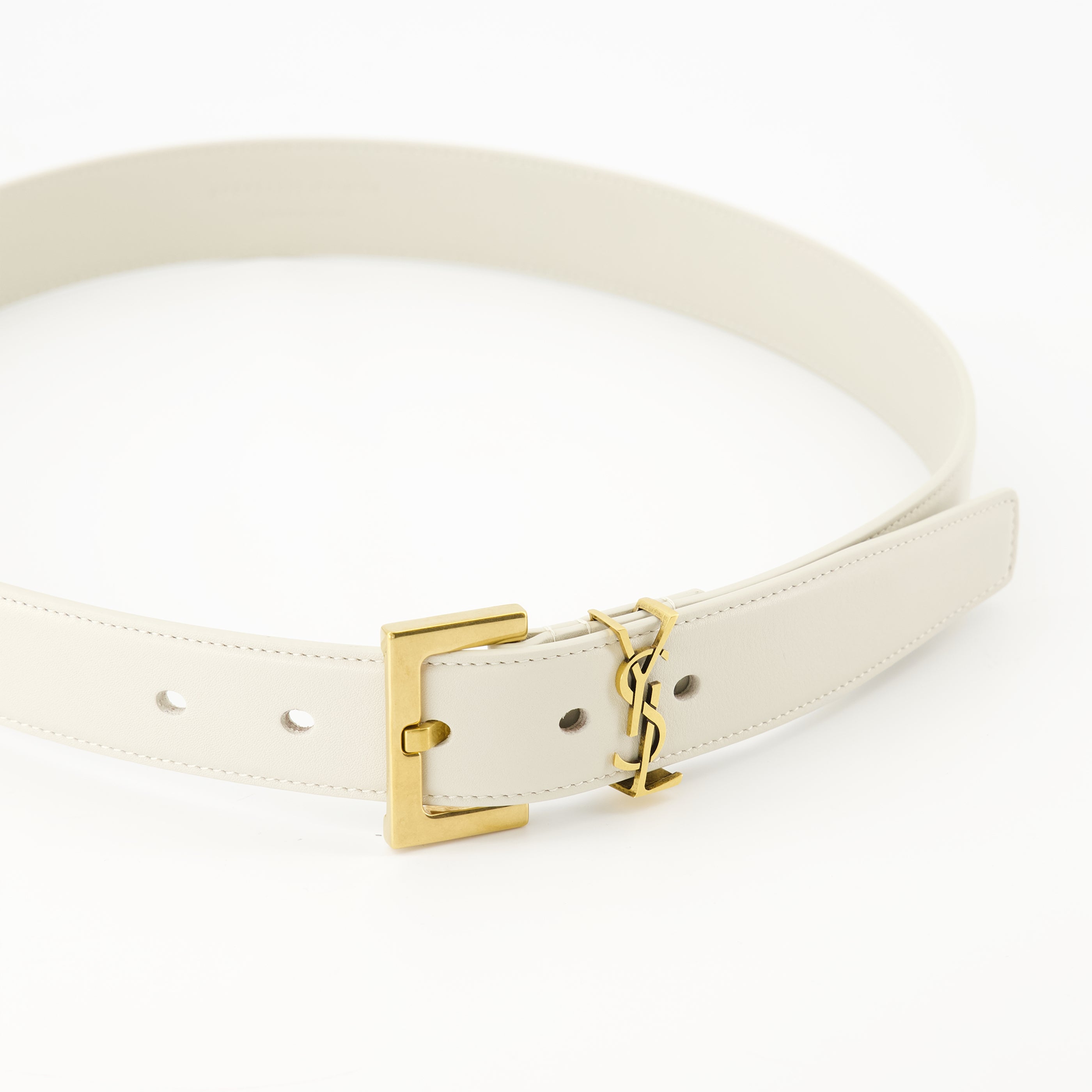 Belts Cassandre Belt Saint Laurent White Women