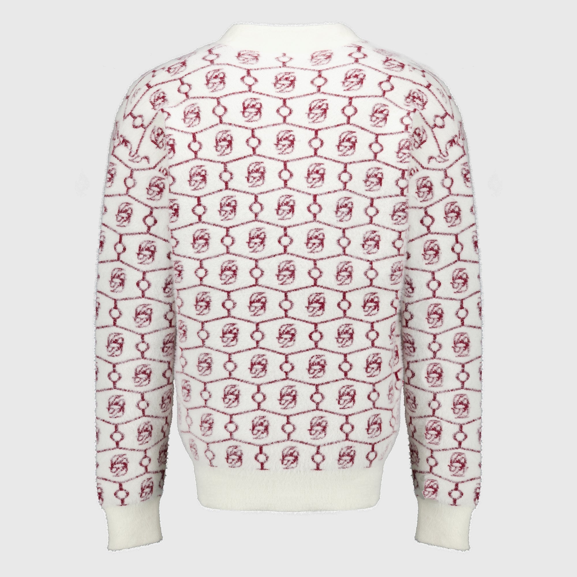 Maille Monogram Cardigan D Mirror White Drole De Monsieur Rouge Homme
