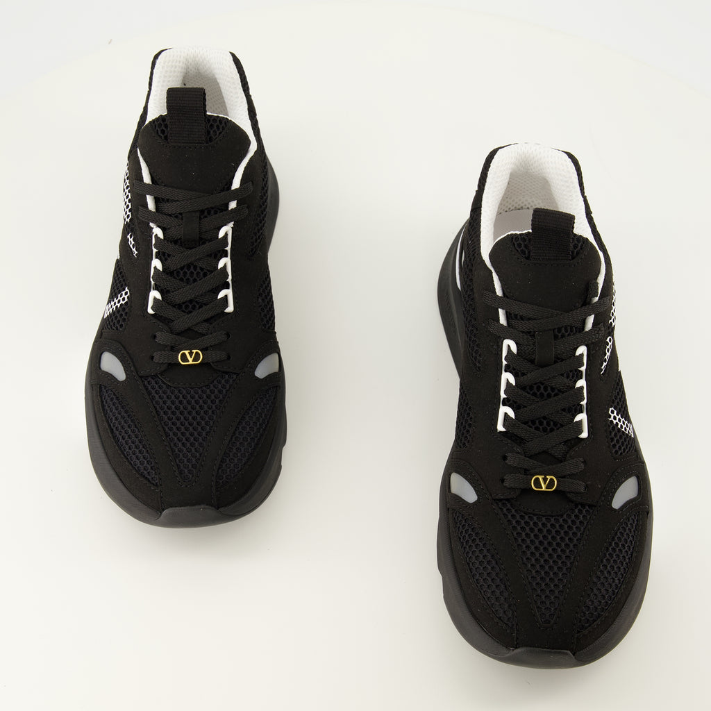 Baskets Baskets Demivee en tissu noir Valentino Garavani Noir Homme