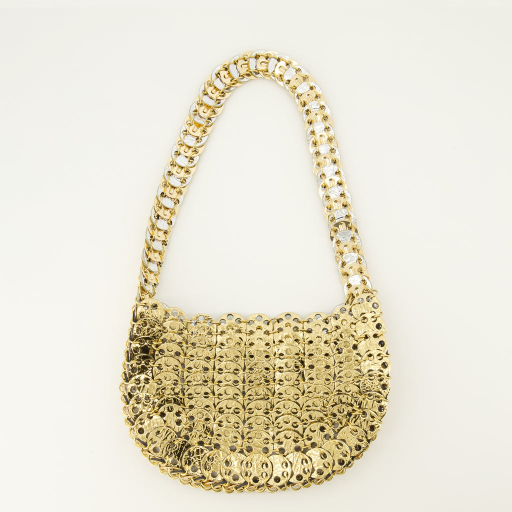Sacs à main et épaule Moon flip bag em pele dourada e prateada Rabanne Doré Femme
